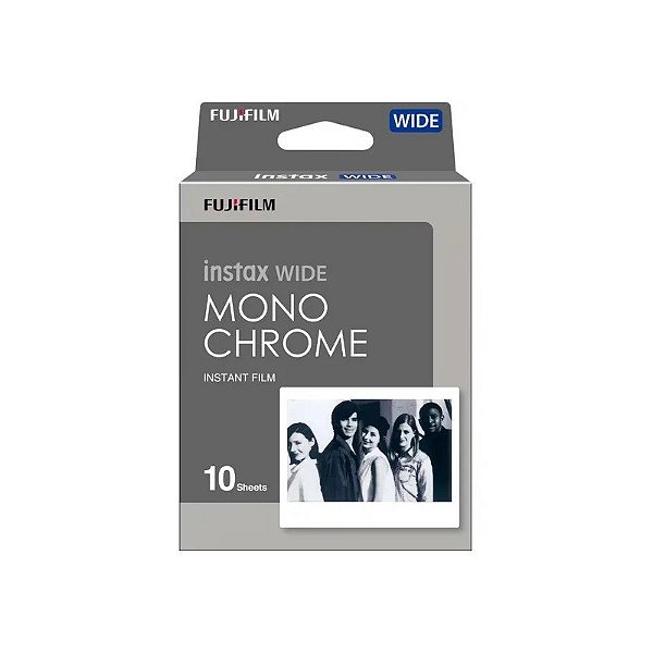 Papel Térmico Fujifilm Instax Largo Monocromático - (10 Folhas de Filme)