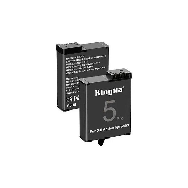 Bateria Kingma BCX204 para Dji Osmo Action 3, 4, 5 e 6