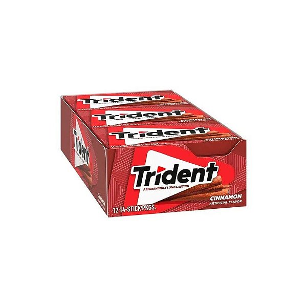 Chicletes Trident Americano Canela Sem Açúcar Caixa 12X30G