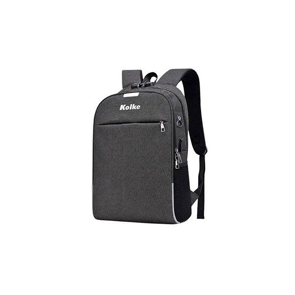 Mochila para Notebook Kolke KVM-339 Antifurto USB Cinza 15.6