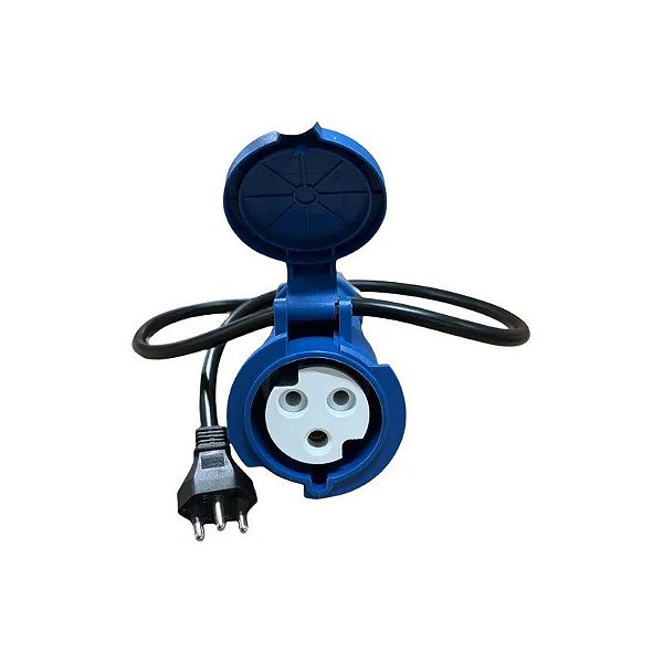 Carregador Portátil Elétrico para Carro Adaptador BR 20A 250V Azul