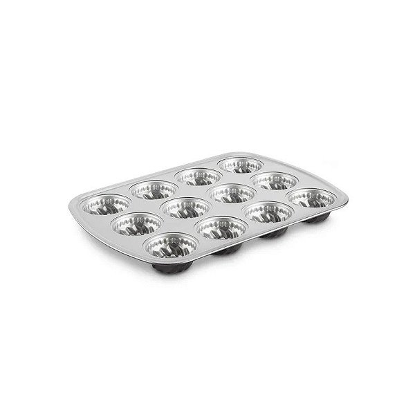 Forma Assadeira Antiaderente Cuisinart AMB-12MBNT Classic Mini Bolo Bundt 12 Xícaras