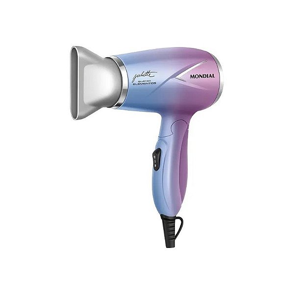 Secador de Cabelo Mondial BY Juliette Quatro Elementos SCT-JU-03 1200 W - Azul/Rosa