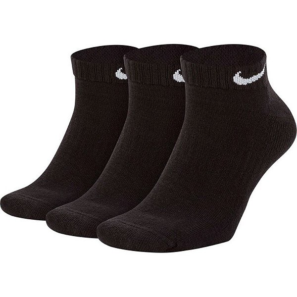 Meias Nike Socket Cotton Cushioned SX7670 010 (3 Pares)