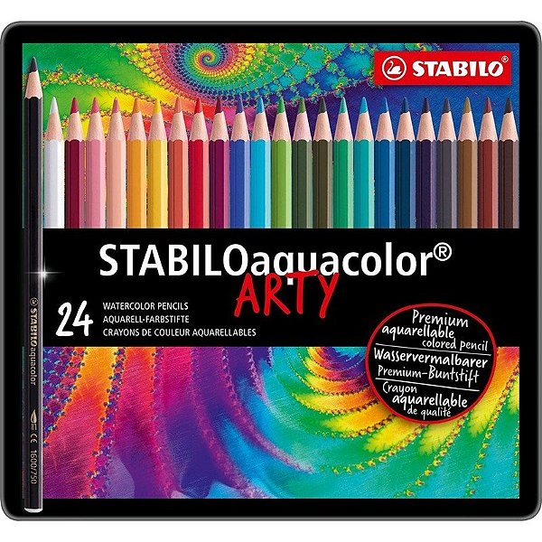 Lápis de Cor Stabilo Aquacolor Arty 1624-5 (24 Unidades)