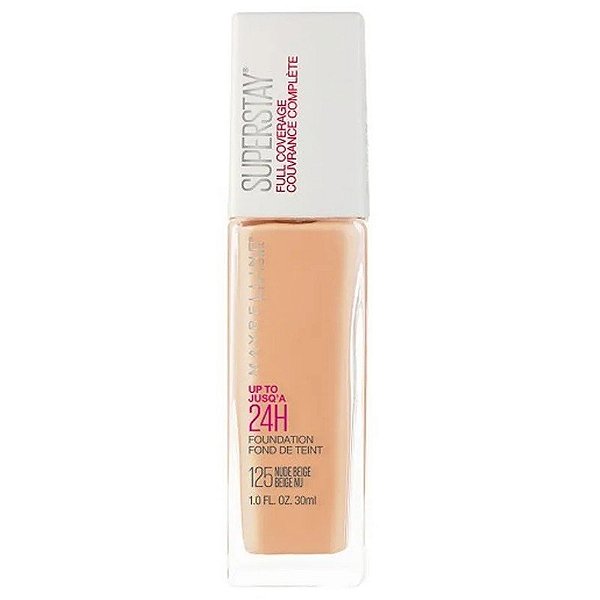 Base Maybelline Super Stay Cobertura Total 24H 125 Nude Beige - 30mL