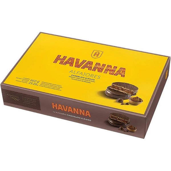 Alfajor Havanna Chocolate Clássico - 660g (12 Unidades)
