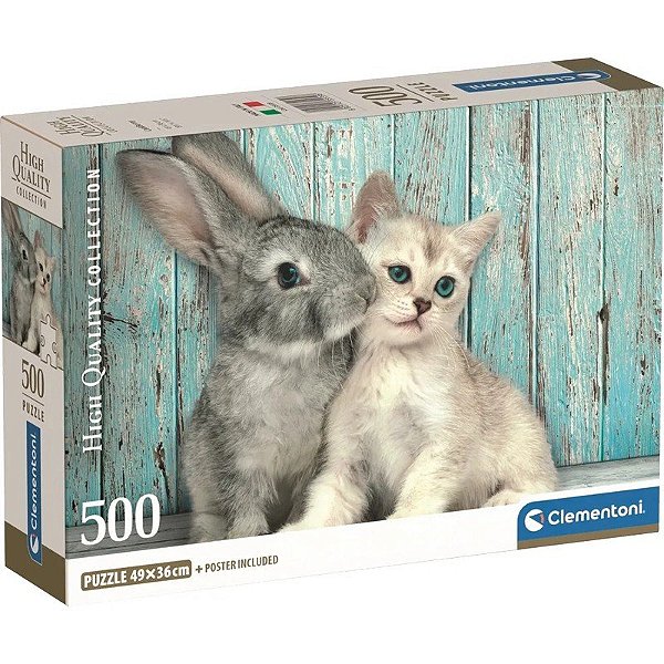 Quebra-cabeça Gato & Coelho Coleção de Alta Qualidade Clementoni - 35539 (500 peças)