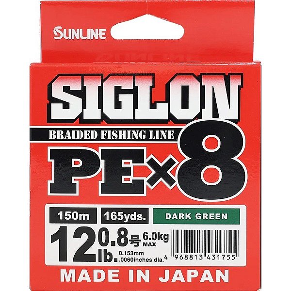 Linha Multifilamento Siglon Pex8 12lb 6kg 0.153mm 150m