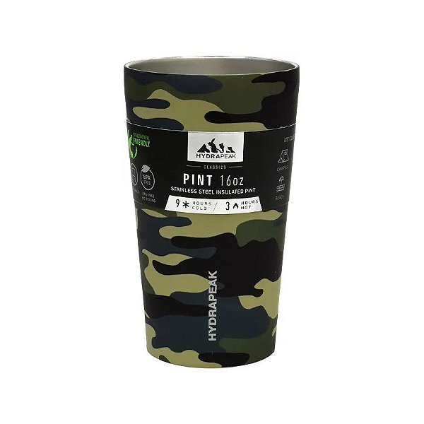Garrafa Térmica Hydrapeak Pint 470ml - Camuflagem