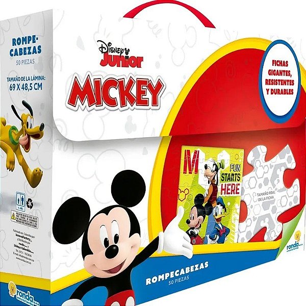 Quebra-cabeça Mickey Disney Junior Ronda 12244 (50 Peças)