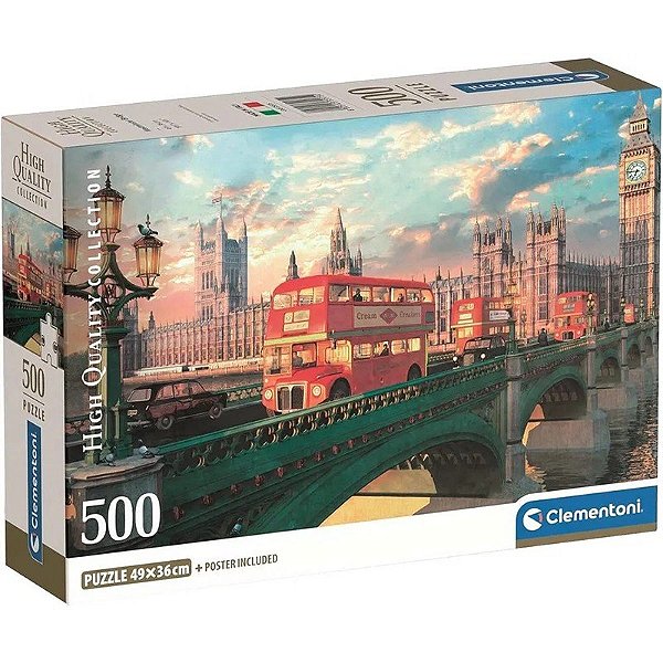 Quebra-cabeças Ponte Westminster Coleção de Alta Qualidade Clementoni - 35575 (500 peças)
