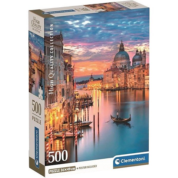 Quebra-cabeça Iluminação Veneza Coleção Alta Qualidade Clementoni - 35543 (500 peças)