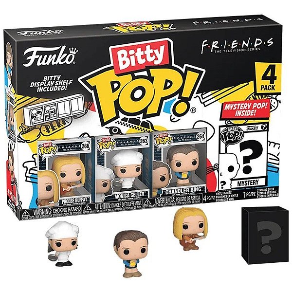 Boneco Phoebe Buffay/Monica Geller/Chandler Bing/Mystery - Funko Bitty Pop! 73051