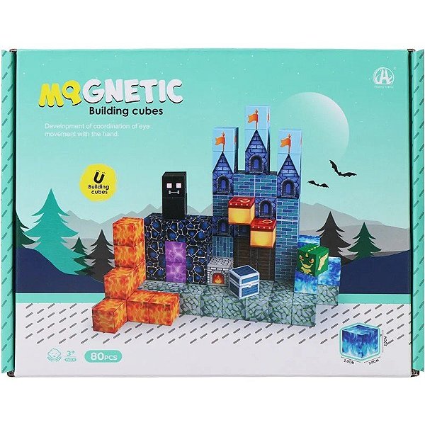 Cubos Magnéticos de Construcción Magnetic Building Cubes Chuang Huang - CH1394 (80 pzs)
