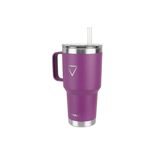 Copo Térmico Hydrate - 887ML - com Canudo - Roxo