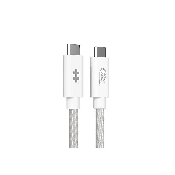 Cabo USB4 Tipo-C Hyperdrive HD6500WHGL Next - Branco 1.2 Metros