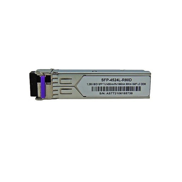 Módulo SFP F. M. 1.25G 80KM Bidi LC DDM TX1490-RX1550NM 4524L-R80D