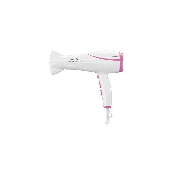 Secador de Cabelo Britania BSCE21A - 2100W - Bivolt - Branco e Rosa