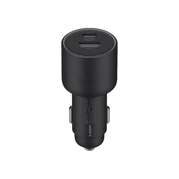 Carregador de Carro Xiaomi Carregador 67 W USB-A/USB-C - Preto