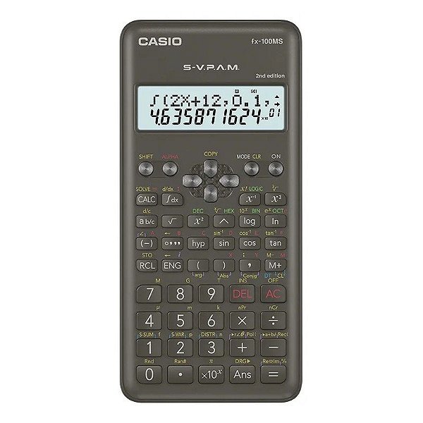 Calculadora Científica Casio FX-100MS (2ª Edição) - Preto