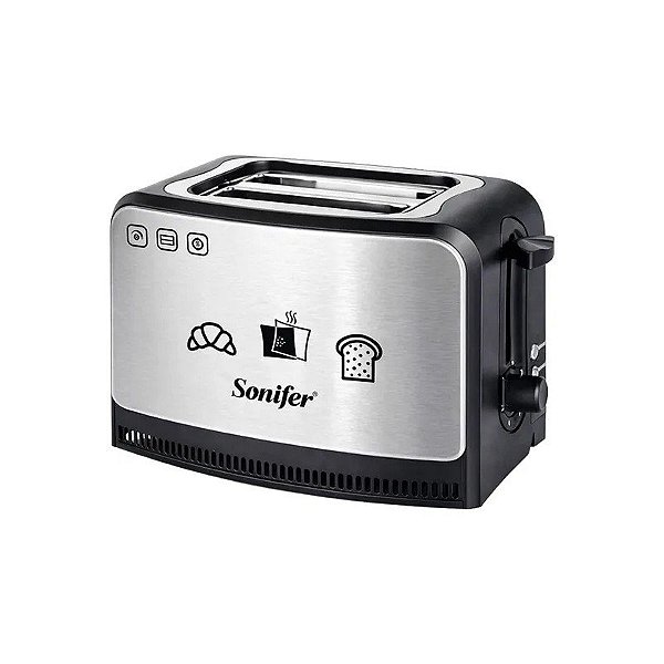 Torradeira Elétrica Sonifer SF-6088 - 700W - 220V 50/60Hz - Preto e Inox