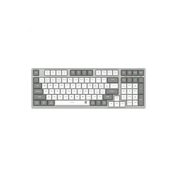 Teclado Redragon BK-7114WG, 96% Sem Fio USB-C, Switch Tesoura, Cinza/Branco, Inglês