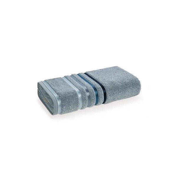 Toalha de Banho Karsten Banon Lumina 86x150cm Azul Grisaese