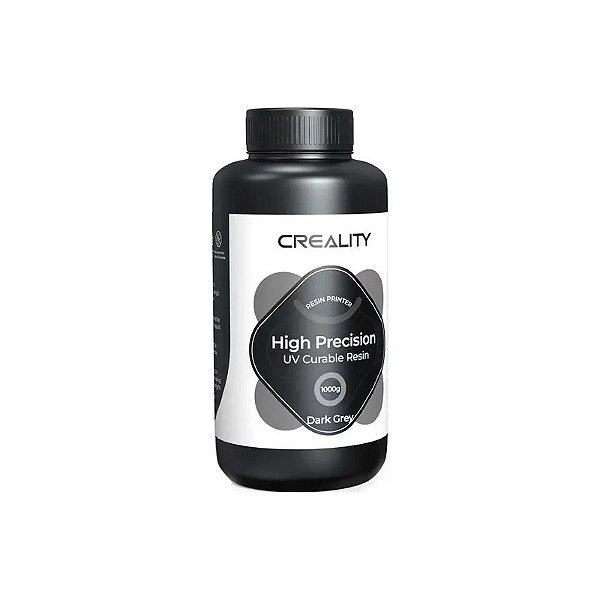 Resina de Alta Precisão 1KG para Impressora 3D Creality - Plástico Cinza Escuro