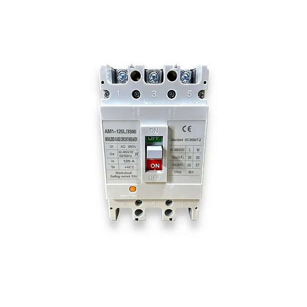 Disjuntor Interruptor Trifásico 3 Polos 125A 50/60Hz (Curva C)