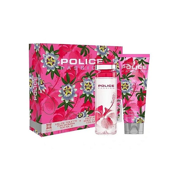 Kit Perfume Feminino Police Passion Edt 100 ML + Loção Corporal 125 ML