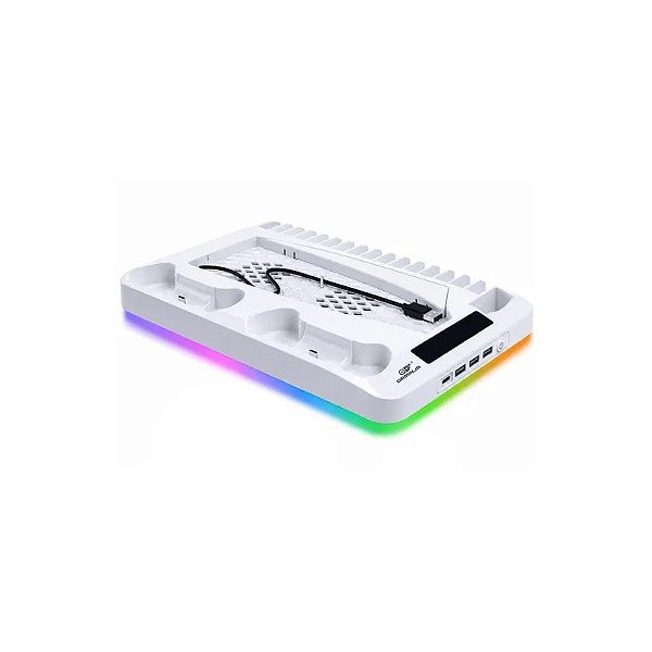 Base de Carregamento Gaminja P-58 para PS5 Slim / Pro - Branco