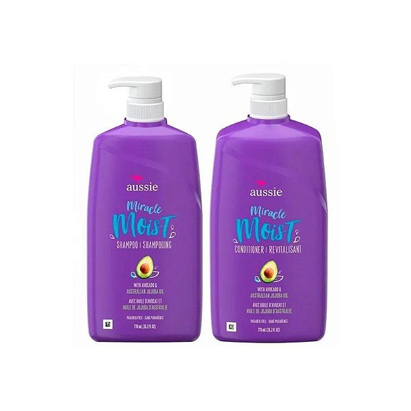 Kit Shampoo e Condicionador Hidratação Profunda Aussie Moist 778 ML