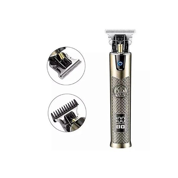 Barbeador VGR V-983 Barba Cabelo Gold Tela LCD