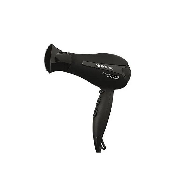 Secador de Cabelo Mondial Power Shine Black Ion SC-13 220V