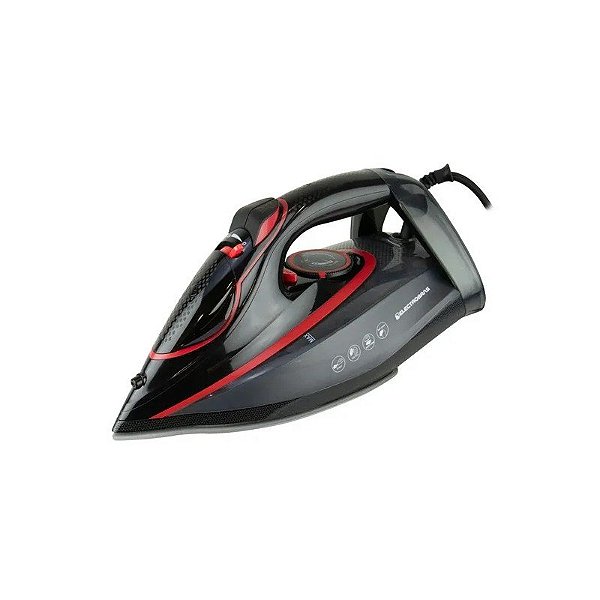 Ferro de Passar Electrobras EBPV-30 - 2200W - A Vapor - 220V 50/60 Hz - Preto e Vermelho