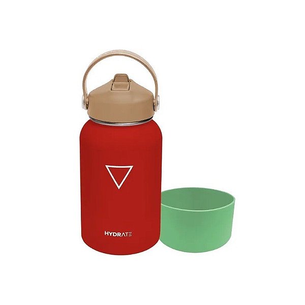 Garrafa Térmica HYDRATET355KROCO60 Infantil de 355 ML - Vermelho + Antiderrapante