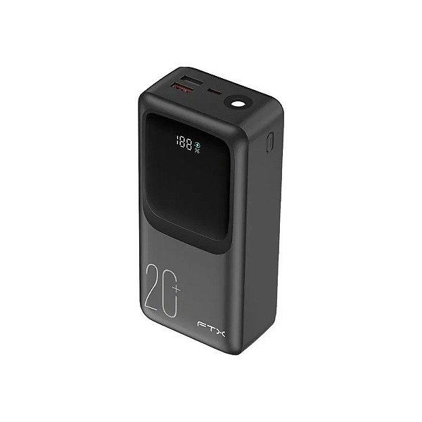 Carregador Portátil FTX FTXPB-20LCD-BK 20000mAh - Preto