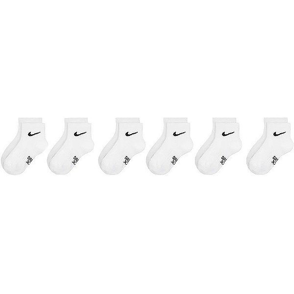 Meias Nike infantis RN0018 001 (6 Pares)