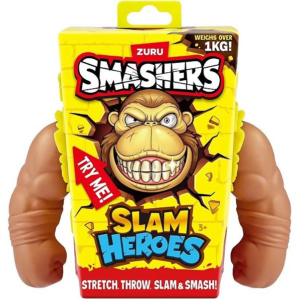 Boneco Smashers Slam Heroes Gorila Marrom Zuru - 74140