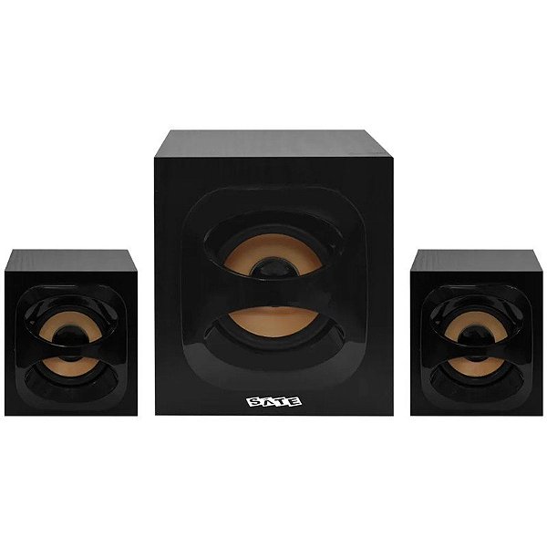 Caixa de Som Multimídia Satélite AS-627BL 2.1 Canais Rádio/BT/USB/SD - Preto
