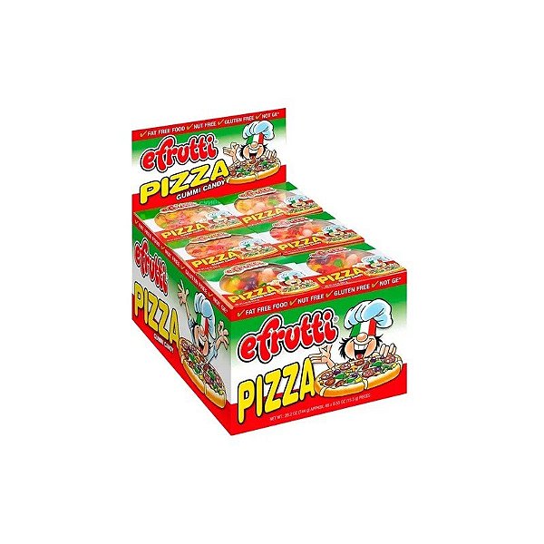 Balance de Gelatina Efrutti Pizza Gummi Caixa 48X15.5G