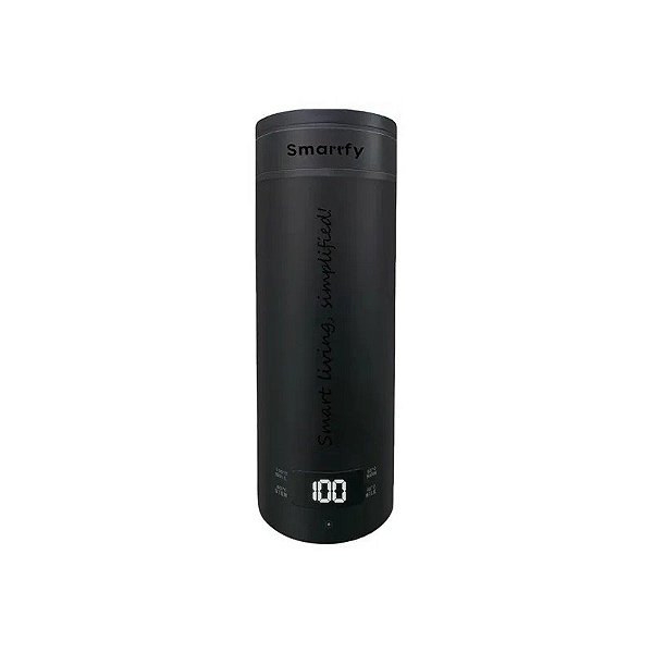Garrafa Térmica Smartfy para Automóvel GT-01 12V 500ml com Temperatura Ajustável - Preta