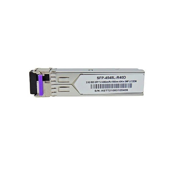Transceptor SFP 2.5G 40KM Bidi LC DDM TX1490-RX1550NM 4548L-R40D F. M