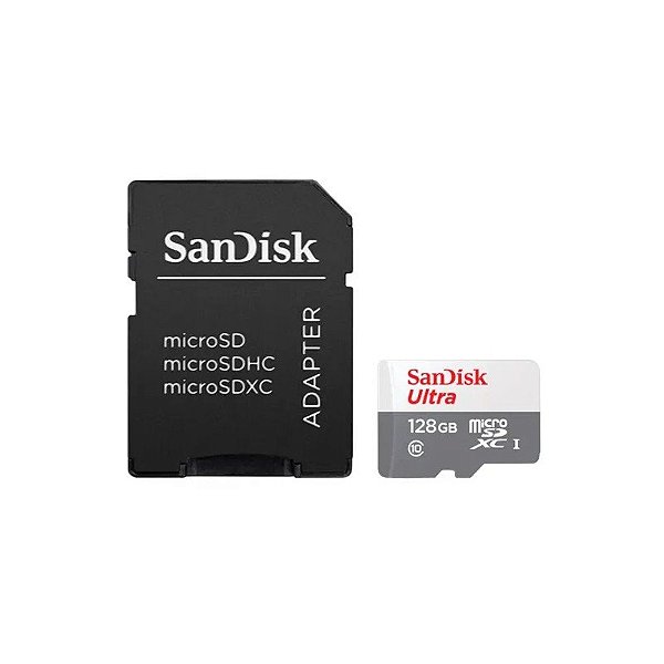 Cartão de Memória Microsd Sandisk Ultra 128GB 100MB/s (SDSQUNR-128G-GN3MA)