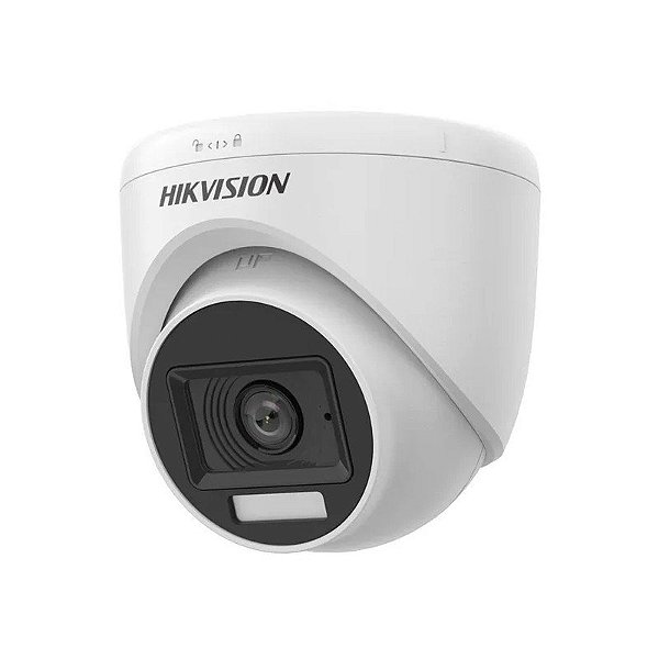 Câmera de Vigilância Hikvision Turret Domo DS-2CE76D0T-LPFS - Branco/Preto