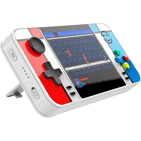 Consola Power Bank D41 500 en 1 + 2 Controles - Neon White (caja fea)