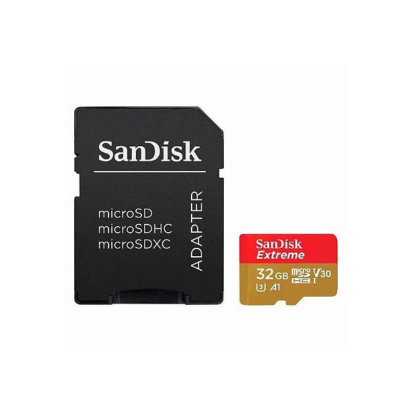 Cartão de Memória Micro SD Sandisk Extreme 32GB 100MBS - SDSQXAF-032G-GN6MA