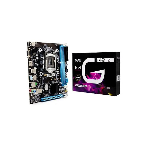 Placa-mãe Goline H81M-G2 DDR3 Socket LGA 1150 Chipset H81 - (Gigabit e M.2) (1 Ano de Garantia)