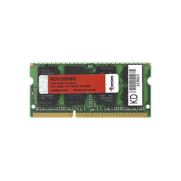 Memória RAM DDR3 So-DIMM Keepdata 1333 MHz 8 GB KD13S9/8G